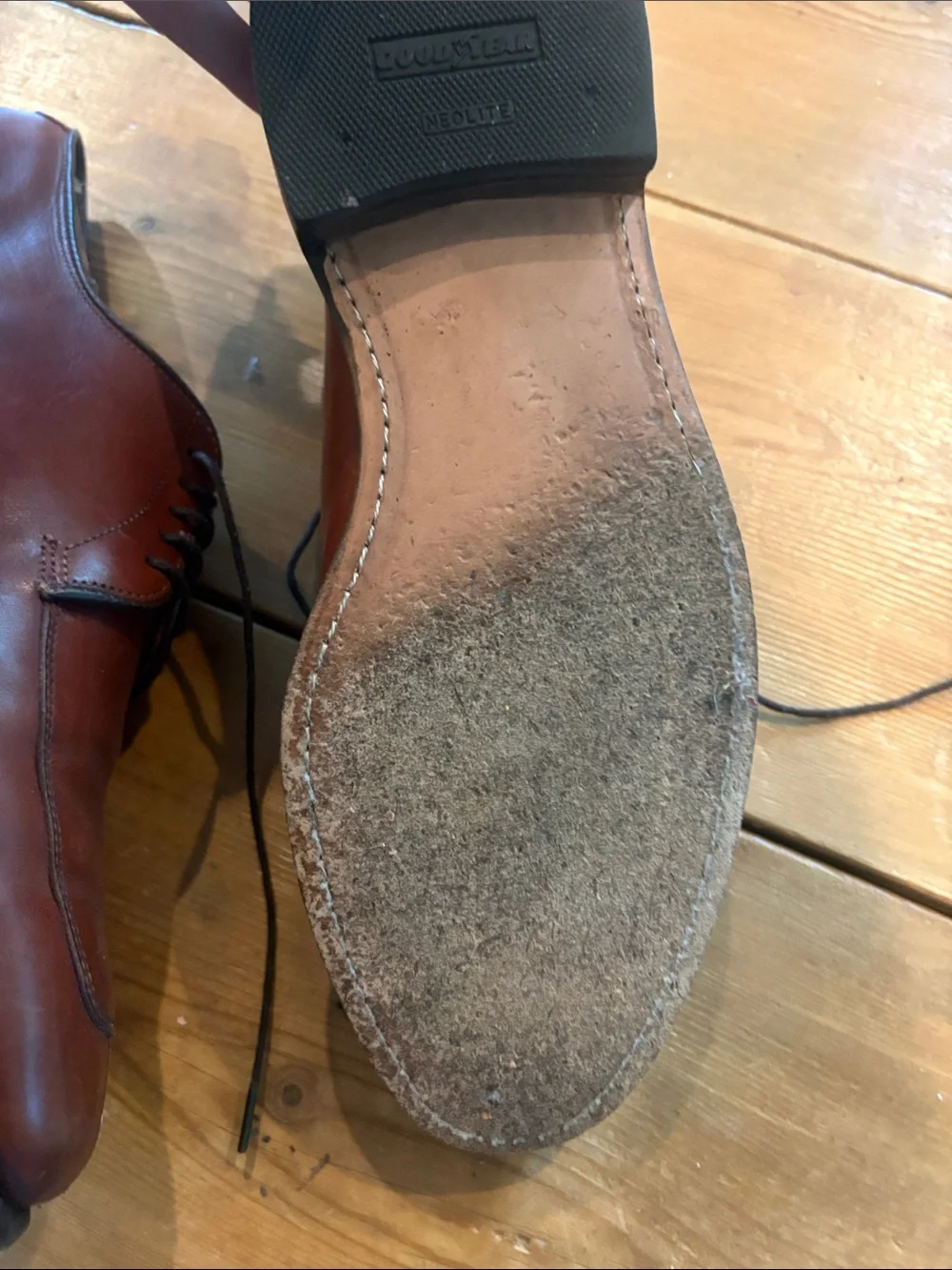 Allen Edmonds Delray 9.5 Brown Leather Lace-Up Dress Shoes